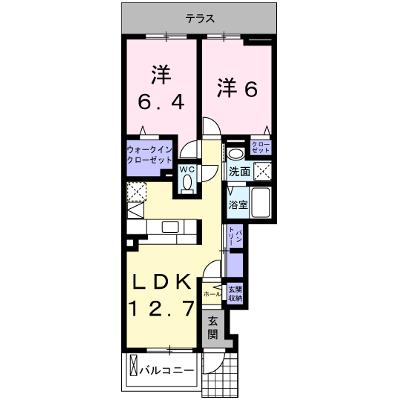 ベル・セーズⅡ 103【管理NO：1-020273502-01030】 ★家具家電は申し込み後に搬入します★の外観画像
