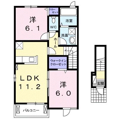 シェル　エトワレ 201【管理NO：1-022450801-02010】 ★家具家電は申し込み後に搬入します 2026年10月中旬入居可能の外観画像