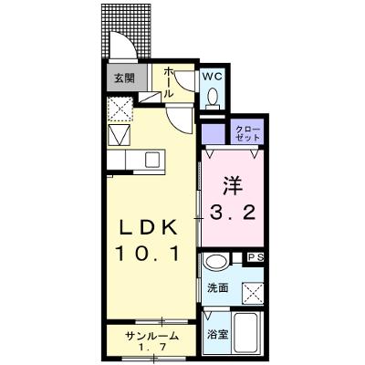 グラース 102【管理NO：1-028253801-01020】 ★家具家電は申し込み後に搬入します★の外観画像