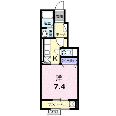 ヴィラ・プロムナード 102【管理NO：1-023170001-01020】 ★家具家電は申し込み後に搬入します★の外観画像