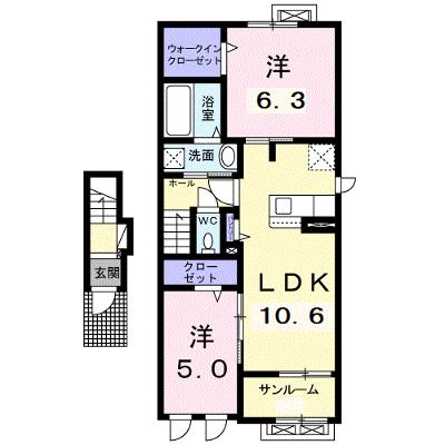 ラコルト　ノルド 203【管理NO：1-027395302-02030】 ★家具家電は申し込み後に搬入します★の外観画像