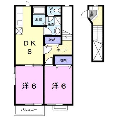 サンフローラＢ 205【管理NO：1-009568002-02040】 ★家具家電は申し込み後に搬入します★ ★2026年08月中旬入居可能★の外観画像