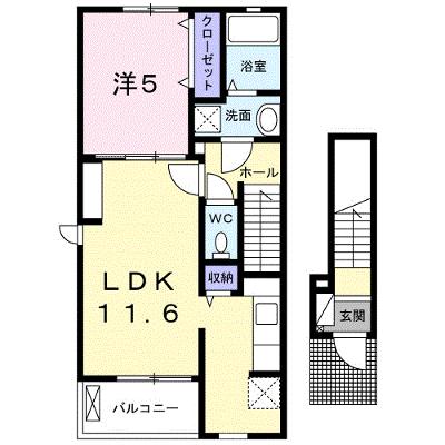 リーフ・ヒルズ　２ｎｄ 201【管理NO：1-023273201-02010】 ★家具家電は申し込み後に搬入します 2026年08月下旬入居可能の外観画像