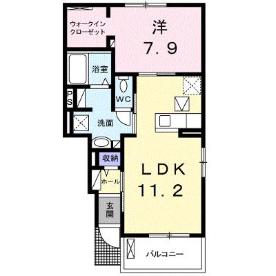 イーグルスⅠ 104【管理NO：1-020569701-01040】 ★家具家電は申し込み後に搬入します 2026年08月上旬入居可能の外観画像