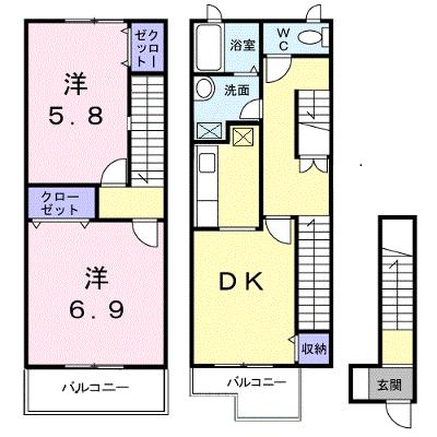 エターナル 204【管理NO：1-012136601-02040】 ★家具家電は申し込み後に搬入します★ ★2026年10月中旬入居可能★の外観画像