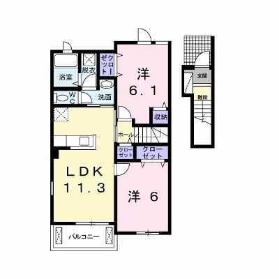 シエロ 202【管理NO：1-020368501-02020】 ★家具家電は申し込み後に搬入します★ ★2026年08月下旬入居可能★の外観画像