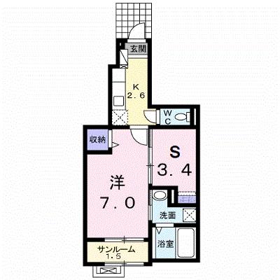 ルーチェ　宮関 104【管理NO：1-024420901-01040】 ★家具家電は申し込み後に搬入します 2026年08月上旬入居可能の外観画像
