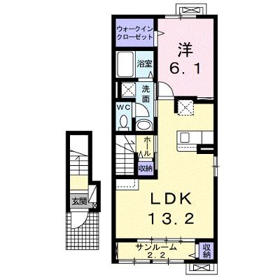 ブルージュＫ 203【管理NO：1-026267501-02030】 ★家具家電は申し込み後に搬入します★ ★2026年09月中旬入居可能★の外観画像