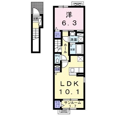 ヒカルサ高岡角イースト 201【管理NO：1-027529601-02010】 ★家具家電は申し込み後に搬入します 2026年09月中旬入居可能の外観画像