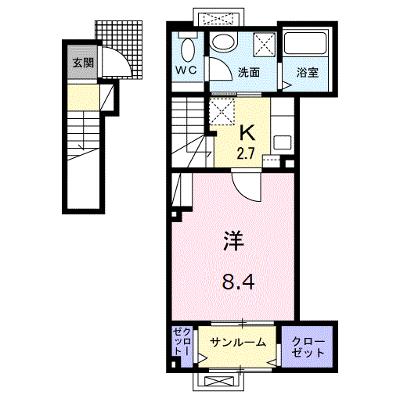 ラ・ルミエール 204【管理NO：1-026730401-02040】 ★家具家電は申し込み後に搬入します 2026年09月中旬入居可能の外観画像