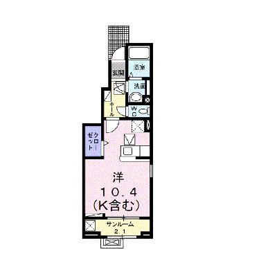 ノムラ・シュロスＢ 101【管理NO：1-025574302-01010】 ★家具家電は申し込み後に搬入します 2026年09月上旬入居可能の外観画像