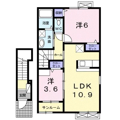 ルージュ　エレガンテ 203【管理NO：1-018320201-02030】 ★家具家電は申し込み後に搬入します 2026年08月中旬入居可能の外観画像