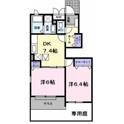 グランフィオーレ 103【管理NO：1-015842201-01030】 ★家具家電は申し込み後に搬入します 2026年09月上旬入居可能の外観画像