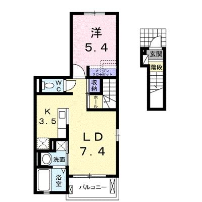ミニョンメゾン 201【管理NO：1-021655101-02010】 ★家具家電は申し込み後に搬入します★ ★2026年08月下旬入居可能★の外観画像