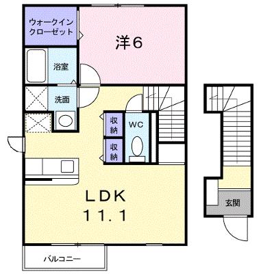 サンフラワーＡ 201【管理NO：1-011496401-02010】 ★家具家電は申し込み後に搬入します★の外観画像