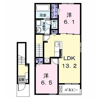 ルチェンテⅡ 203【管理NO：1-027788801-02030】 ★家具家電は申し込み後に搬入します★の外観画像
