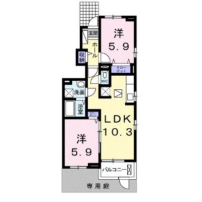 ＢＵＬＬ　Ⅱ 101【管理NO：1-020313502-01010】 ★家具家電は申し込み後に搬入します★ ★2026年09月上旬入居可能★の外観画像