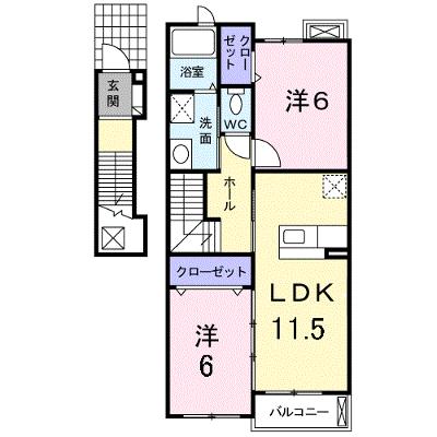 カーサ・ドマーニ 202【管理NO：1-016330201-02020】 ★家具家電は申し込み後に搬入します★ ★2026年08月中旬入居可能★の外観画像