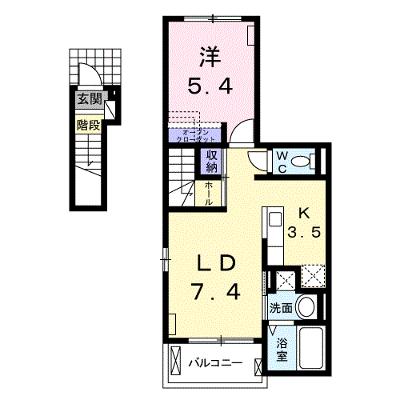アドリアーノ 205【管理NO：1-023400601-02040】 ★家具家電は申し込み後に搬入します 2026年08月上旬入居可能の外観画像