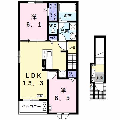 グランターサⅢ 201【管理NO：1-026701203-02010】 ★家具家電は申し込み後に搬入します 2026年09月上旬入居可能の外観画像