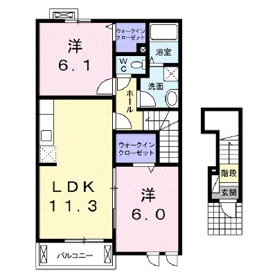 アルモニーⅠ 202【管理NO：1-016667201-02020】 ★家具家電は申し込み後に搬入します★ ★2026年09月下旬入居可能★の外観画像