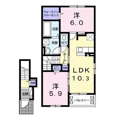 クルミルクルミ 205【管理NO：1-025470401-02050】 ★家具家電は申し込み後に搬入します 2026年08月上旬入居可能の外観画像