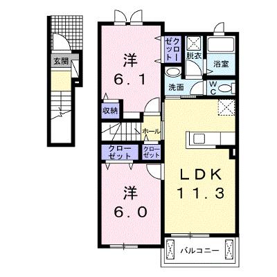 サンリットＡ 202【管理NO：1-018902301-02020】 ★家具家電は申し込み後に搬入します 2026年08月下旬入居可能の外観画像