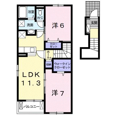 アヴェニールＮＩＳＨＩＫＩ　Ⅱ 203【管理NO：1-025857301-02030】 ★家具家電は申し込み後に搬入します 2026年08月下旬入居可能の外観画像