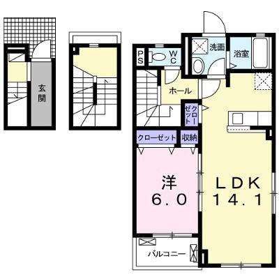 コテドパルクⅡ 301【管理NO：1-026224402-03010】 ★家具家電は申し込み後に搬入します 2026年08月下旬入居可能の外観画像