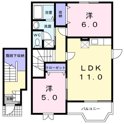 ソレイユⅡ 202【管理NO：1-010656602-02020】 ★家具家電は申し込み後に搬入します★の外観画像