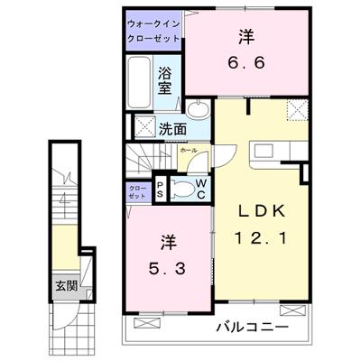 バンビーノ　Ａ 203【管理NO：1-025288101-02030】 ★家具家電は申し込み後に搬入します 2026年08月下旬入居可能の外観画像