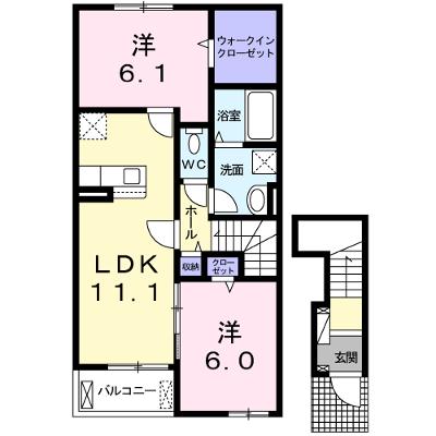 オーチャードＤ 204【管理NO：1-026310401-02040】 ★家具家電は申し込み後に搬入します★ ★2026年08月下旬入居可能★の外観画像