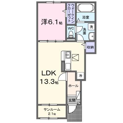 リオグランデ堤台Ⅱ 102【管理NO：1-028708401-01020】 ★家具家電は申し込み後に搬入します★ ★2026年09月下旬入居可能★の外観画像