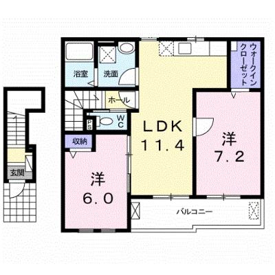 グレイスヒル弐番館 202【管理NO：1-022507802-02020】 ★家具家電は申し込み後に搬入します★の外観画像