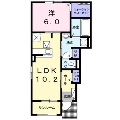アロームクロレ　Ⅰ 101【管理NO：1-025039001-01010】 ★家具家電は申し込み後に搬入します★の外観画像