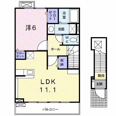 アライブ・Ｋ 202【管理NO：1-015640001-02020】 ★家具家電は申し込み後に搬入します★ ★2026年09月中旬入居可能★の外観画像