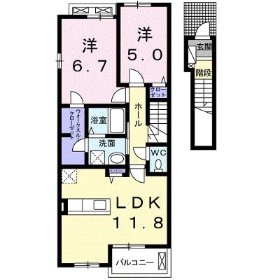 ノースリバーⅠ番館　Ａ 205【管理NO：1-024485801-02040】 ★家具家電は申し込み後に搬入します★ ★2026年08月下旬入居可能★の外観画像