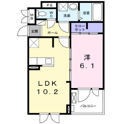 エヴァーグリーンⅢ 303【管理NO：1-025145601-03030】 ★家具家電は申し込み後に搬入します 2026年09月中旬入居可能の外観画像