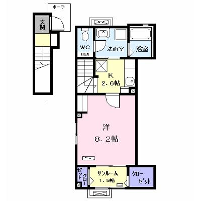アルバ　ガーデン 202【管理NO：1-026195501-02020】 ★家具家電は申し込み後に搬入します★の外観画像