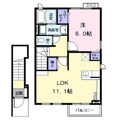 ファンタジア　Ｂ 203【管理NO：1-019046702-02030】 ★家具家電は申し込み後に搬入します★ ★2026年08月下旬入居可能★の外観画像