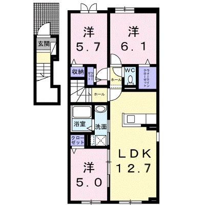 ナナカマド桜木 201【管理NO：1-028666001-02010】 ★家具家電は申し込み後に搬入します 2026年12月上旬入居可能の外観画像