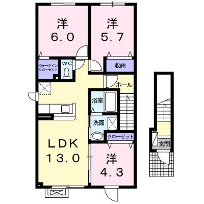 スピノス 201【管理NO：1-021049301-02010】 ★家具家電は申し込み後に搬入します 2026年09月中旬入居可能の外観画像