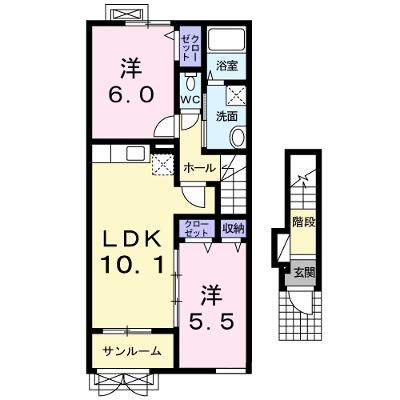 モデリアＥ 204【管理NO：1-016805901-02040】 ★家具家電は申し込み後に搬入します★ ★2026年09月下旬入居可能★の外観画像