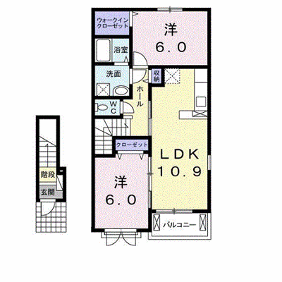 シャンドゥ　フルールＢ 203【管理NO：1-020307502-02030】 ★家具家電は申し込み後に搬入します★の外観画像