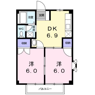 パレス長嶋 201【管理NO：1-003443301-02010】 ★家具家電は申し込み後に搬入します★ ★2026年09月中旬入居可能★の外観画像