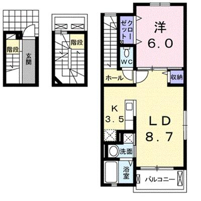 ウイスティリア　Ⅰ 301【管理NO：1-021743101-03010】 ★家具家電は申し込み後に搬入します★ ★2026年09月中旬入居可能★の外観画像