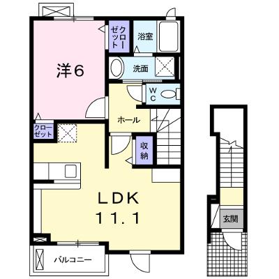 ココ　ジョンヌ 204【管理NO：1-017195001-02040】 ★家具家電は申し込み後に搬入します★ ★2026年09月中旬入居可能★の外観画像