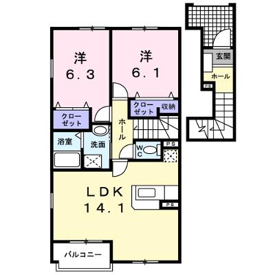 ヴィラミニョン 201【管理NO：1-017340001-02010】 ★家具家電は申し込み後に搬入します 2026年09月上旬入居可能の外観画像