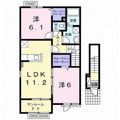 ラ・ボエーム 201【管理NO：1-018875101-02010】 ★家具家電は申し込み後に搬入します★ ★2026年09月中旬入居可能★の外観画像