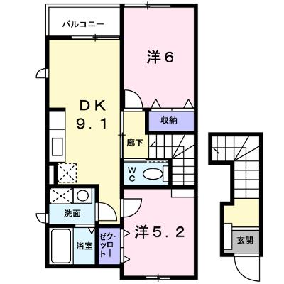 フロイデ 201【管理NO：1-013558901-02010】 ★家具家電は申し込み後に搬入します★ ★2026年09月中旬入居可能★の外観画像